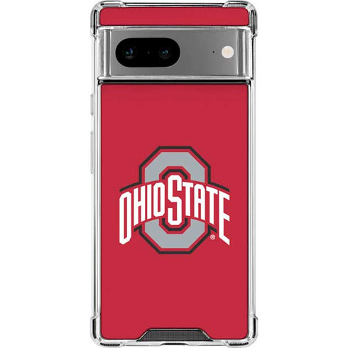 Ohio State University Buckeyes Red Logo Google Pixel 7a Clear Case